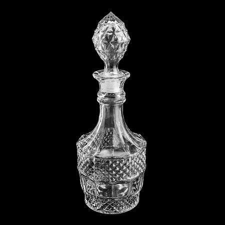 GARRAFA P/LICOR DE VIDRO DIAMANTE 1l