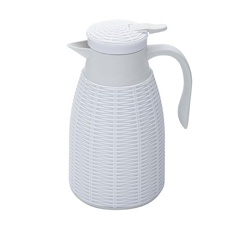 GARRAFA TÉRMICA C/RATTAN DE PLÁSTICO BRANCA TRESS 1l