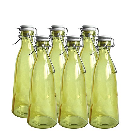 CJ. DE GARRAFAS DE VIDRO - 6 PCS