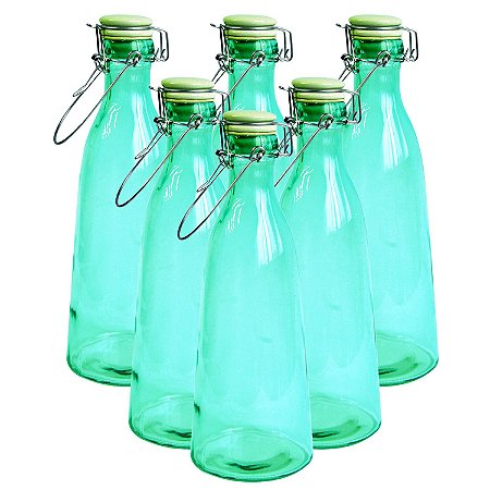 CJ. DE GARRAFAS DE VIDRO - 6 PCS