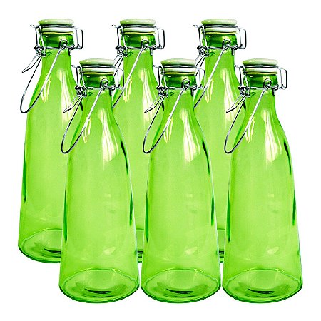 CJ. DE GARRAFAS DE VIDRO - 6 PCS