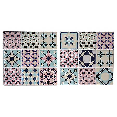 CJ. DE PORTA PANELA DE CERAMICA ESTAMPADOS - 2PS