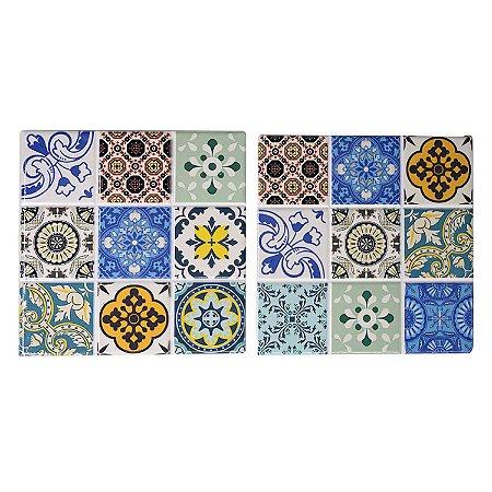 CJ. DE PORTA PANELA DE CERAMICA ESTAMPADOS - 2PS