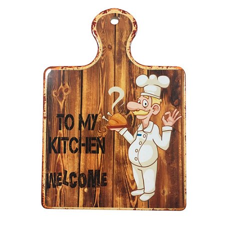DESCANSO DE PANELA DECORATIVO WELCOME EM CERAMICA D16X28CM
