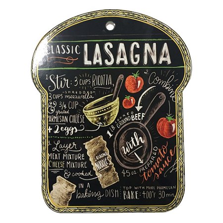 DESCANSO PANELA DECORATIVO LASAGNA CERAMICA 25X20CM PRETA