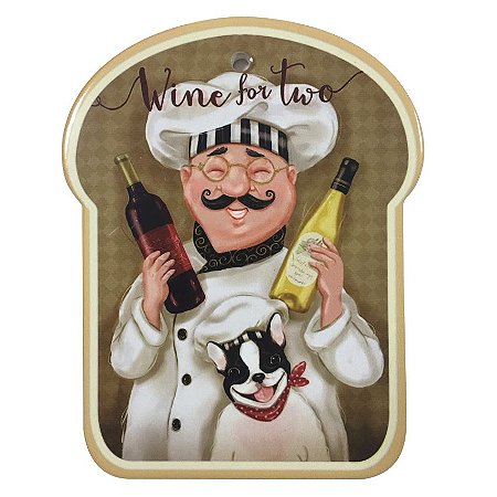 DESCANSO PANELA DECORATIVO CUCINA WINE EM CERAMICA D15XA19CM