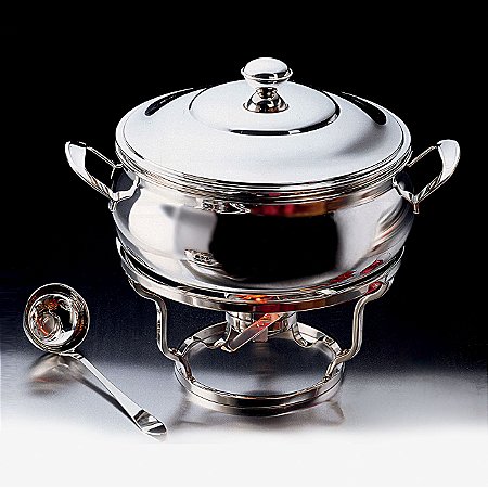 RECHAUD DE PRATA C/PANELA E AQUECEDOR 5L