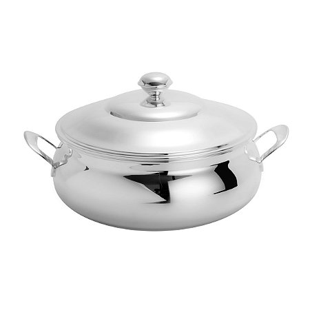 PANELA DE PRATA C/TAMPA P/RECHAUD 10L