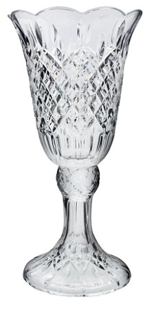 VASO MODENA EM CRISTAL ECOLÓGICO COM PÉ 39CM