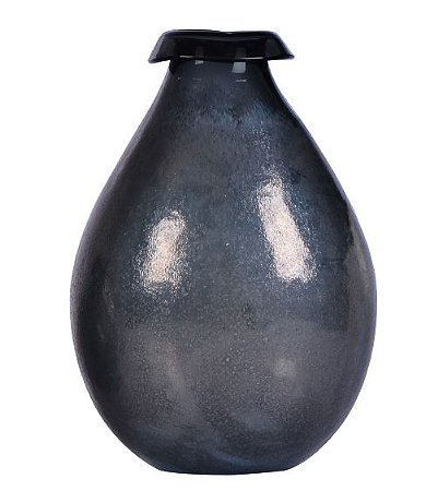 VASO CAMBORIU EM VIDRO 33CM COR DE CHUMBO