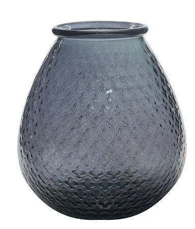 VASO DE VIDRO 27CM AZUL