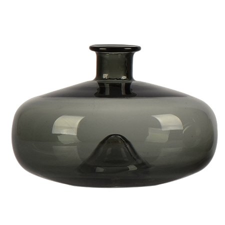 VASO DE VIDRO 14.7CM CINZA TRINDADE