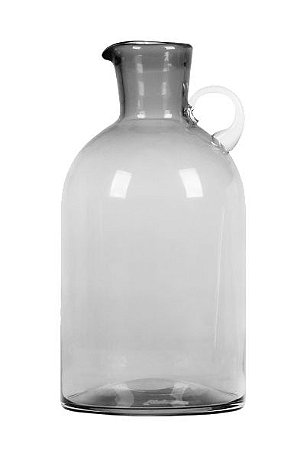 VASO ITAUNA EM VIDRO COM ALCA 27.5CM FUME