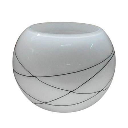 VASO DE VIDRO 15X19CM BRANCA