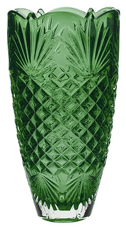 VASO CLARICE EM CRISTAL ECOLÓGICO 25CM VERDE