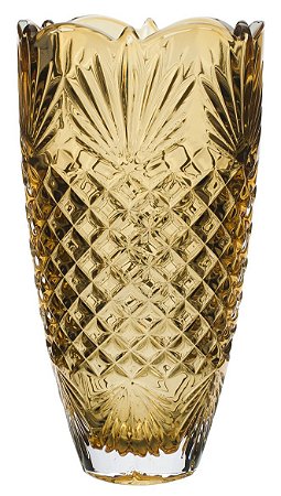 VASO CLARICE EM CRISTAL ECOLÓGICO 25CM AMBAR