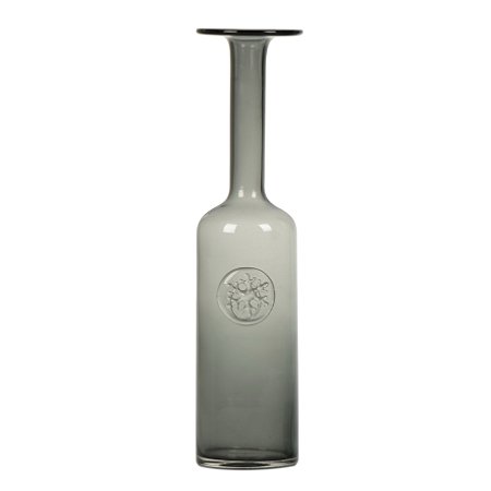 VASO DE VIDRO 42.5CM CINZA BUZIOS