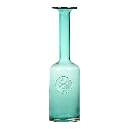 VASO DE VIDRO 36.5CM TURQUESA BUZIOS
