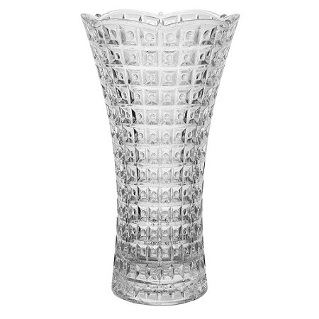 VASO FLOREIRO CHEVALIER ACINTURADO EM CRISTAL ECOLOGICO D13XA24CM