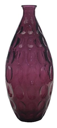 VASO DE VIDRO 31CM VERMELHO