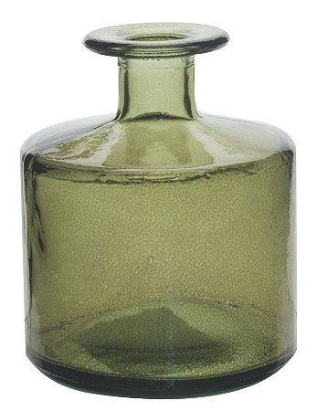 VASO DE VIDRO REDONDO 12CM VERDE