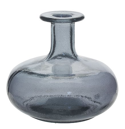 VASO DE VIDRO 12CM AZUL