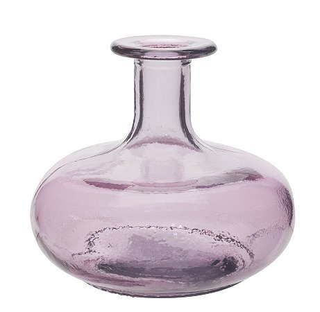 VASO DE VIDRO 12CM ROSA