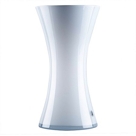 VASO DE VIDRO BRANCO 31CM X 16,5CM