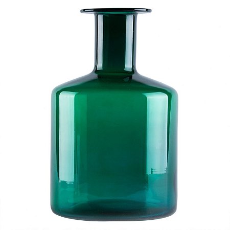 VASO DE VIDRO VERDE 27CM X 16,5CM