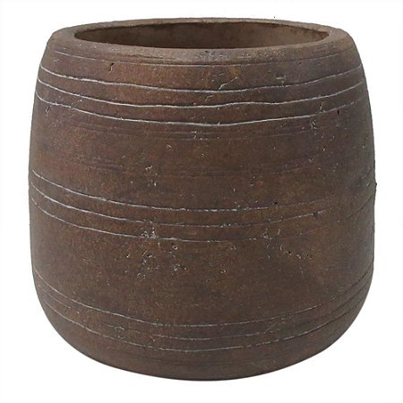 VASO DE CIMENTO MARROM 14CM X 14CM X 12CM