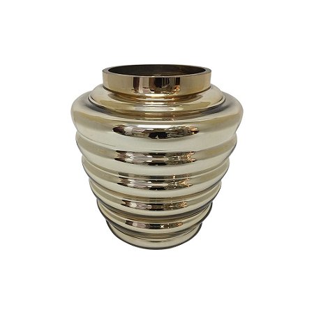 VASO DE VIDRO DOURADO
