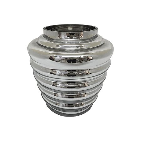 VASO DE VIDRO PRATA
