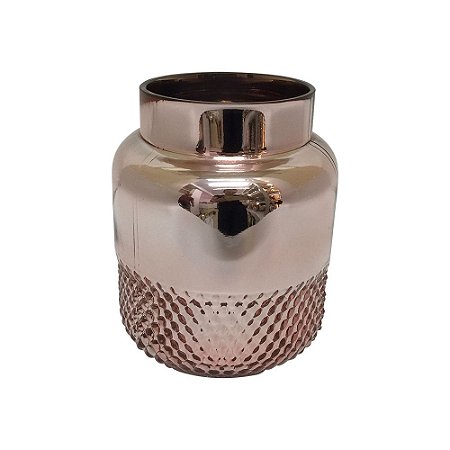 VASO DE VIDRO ROSE GOLD
