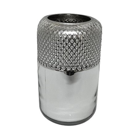 VASO DE VIDRO PRATA