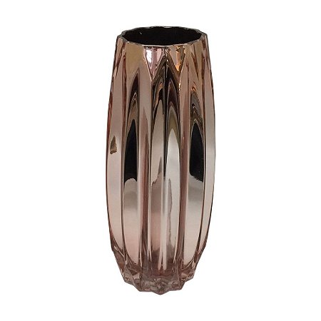 VASO DE VIDRO ROSE GOLD