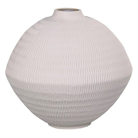VASO DE CERÂMICA BRANCO 22CM X 22CM X 20CM
