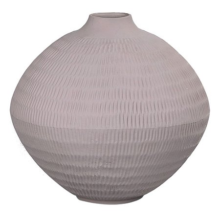 VASO DE CERÂMICA CINZA 31CM X 31CM X 28CM