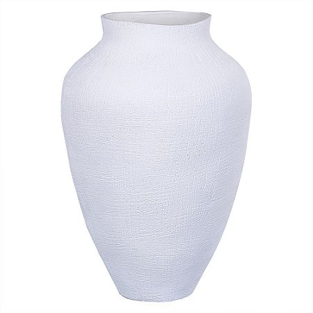 VASO DE CERÂMICA BRANCO 22,5CM X 22,5CM X 33CM