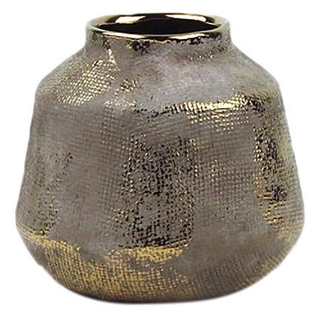 VASO DE CERAMICA OURO VELHO 22,5CM X 22,5CM X 19,5CM