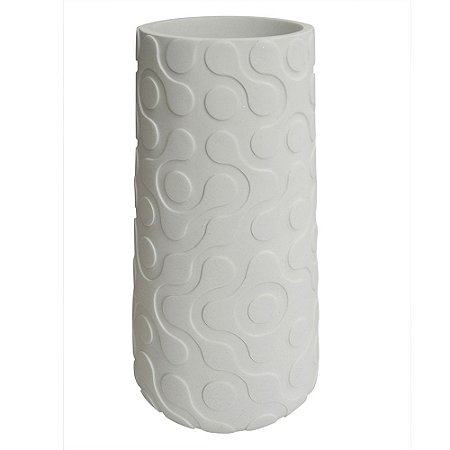 VASO DE RESINA BRANCO 12,5CM X 12,5CM X 25CM