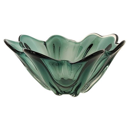 VASO DE VIDRO VERDE - MURANO 31CM X 31CM18CM