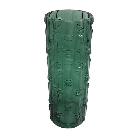 VASO DE VIDRO TRANSPARENTE VERDE