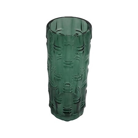 VASO DE VIDRO TRANSPARENTE VERDE
