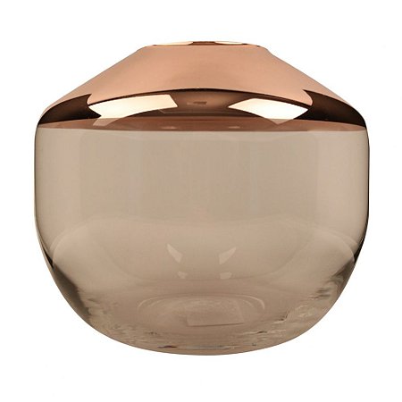 VASO DE VIDRO E ROSE GOLD