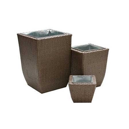 CONJUNTO DE VASOS DE FIBRA SINTETICA 3 PCS