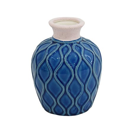 VASO DE CERAMICA AZUL