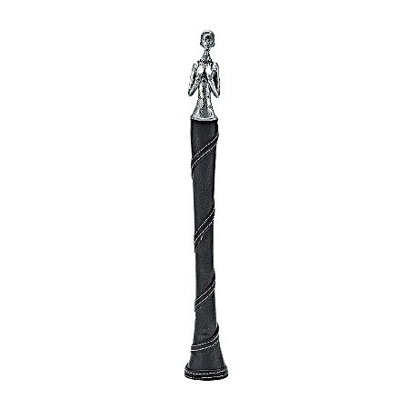FIGURA DE RESINA PRATA- AFRICANA- 44 CM
