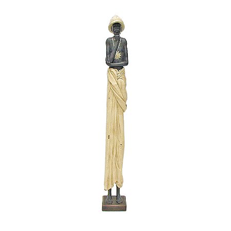 FIGURA DECORATIVA DE RESINA - AFRICANO