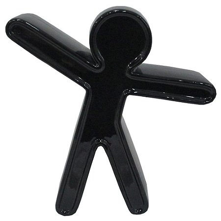 FIGURA DECORATIVA DE CERAMICA PRETO
