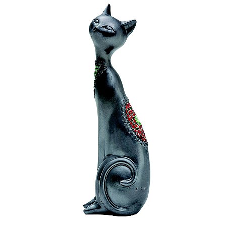 FIGURA DECORATIVA DE RESINA - GATO